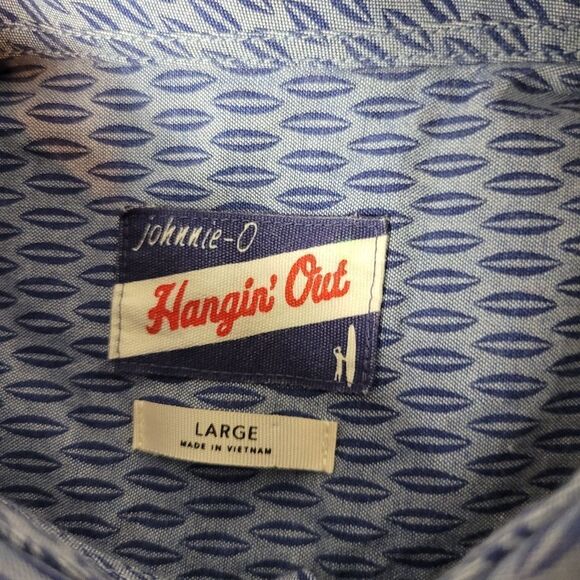 Johnnie-O Hangin Out Men's Shirt  Size L Button Down Beach Surfboard Sport - Picture 8 of 10
